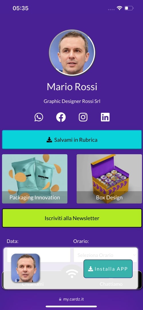 Cardz Biglietti da visita Digitali NFC + QR